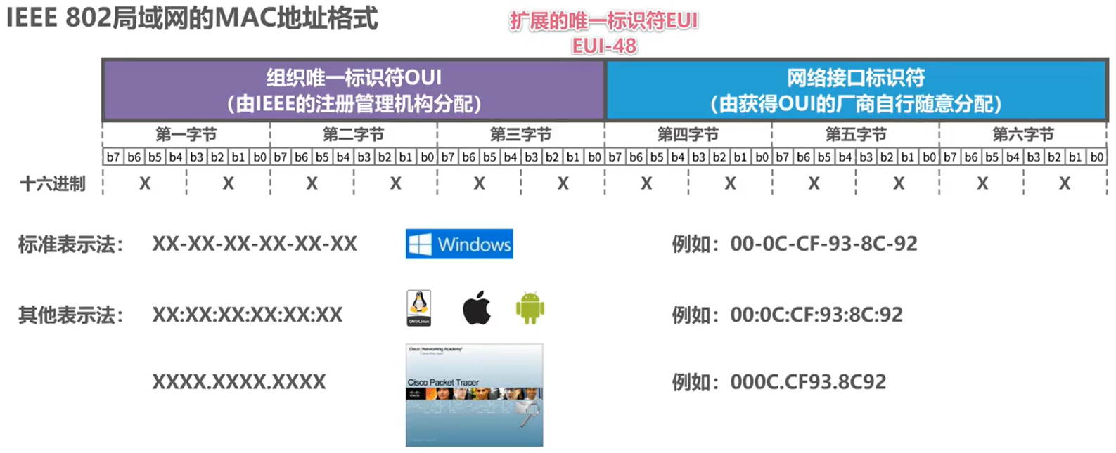 IEEE 802局域网的MAC地址格式